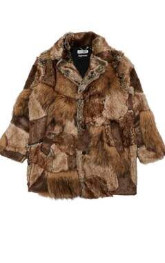 SUPREME X MAISON MARGIELA - PATCHWORK FAUX FUR COAT SIZE: L